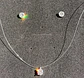 Set Conjunto Collar Nylon Aros Punto De Luz Plata 7mm Amor - Miniatura 8