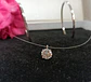 Set Conjunto Argollas Zirconia Pave collar nylon Plata amor - Miniatura 8