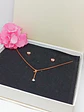 Set estrella tornasol y puntos de luz plata 925 enchapada en oro rosa 18kl - Miniatura 3