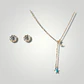 Set estrella tornasol y puntos de luz plata 925 enchapada en oro rosa 18kl - Miniatura 1