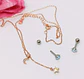 Set estrella tornasol en plata fina ley S925 enchapada en oro rosa 18kl pendientes acero - Miniatura 10