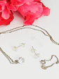 Set Conjunto Cadena Aros Punto De Luz 5 Mm Zirconia Plata - Miniatura 5