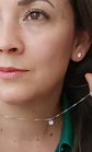 Set Conjunto Cadena Aros Punto De Luz 5 Mm Zirconia Plata - Miniatura 10
