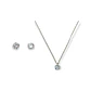 Set Conjunto Cadena Aros Punto De Luz 7 Mm Zirconia Plata - Miniatura 12
