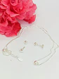 Set Conjunto Aros seguridad Cadena corazón chico plata 925 - Miniatura 4