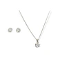 Set Conjunto Cadena Veneciana Aro Punto De Luz Plata Sublime - Miniatura 3