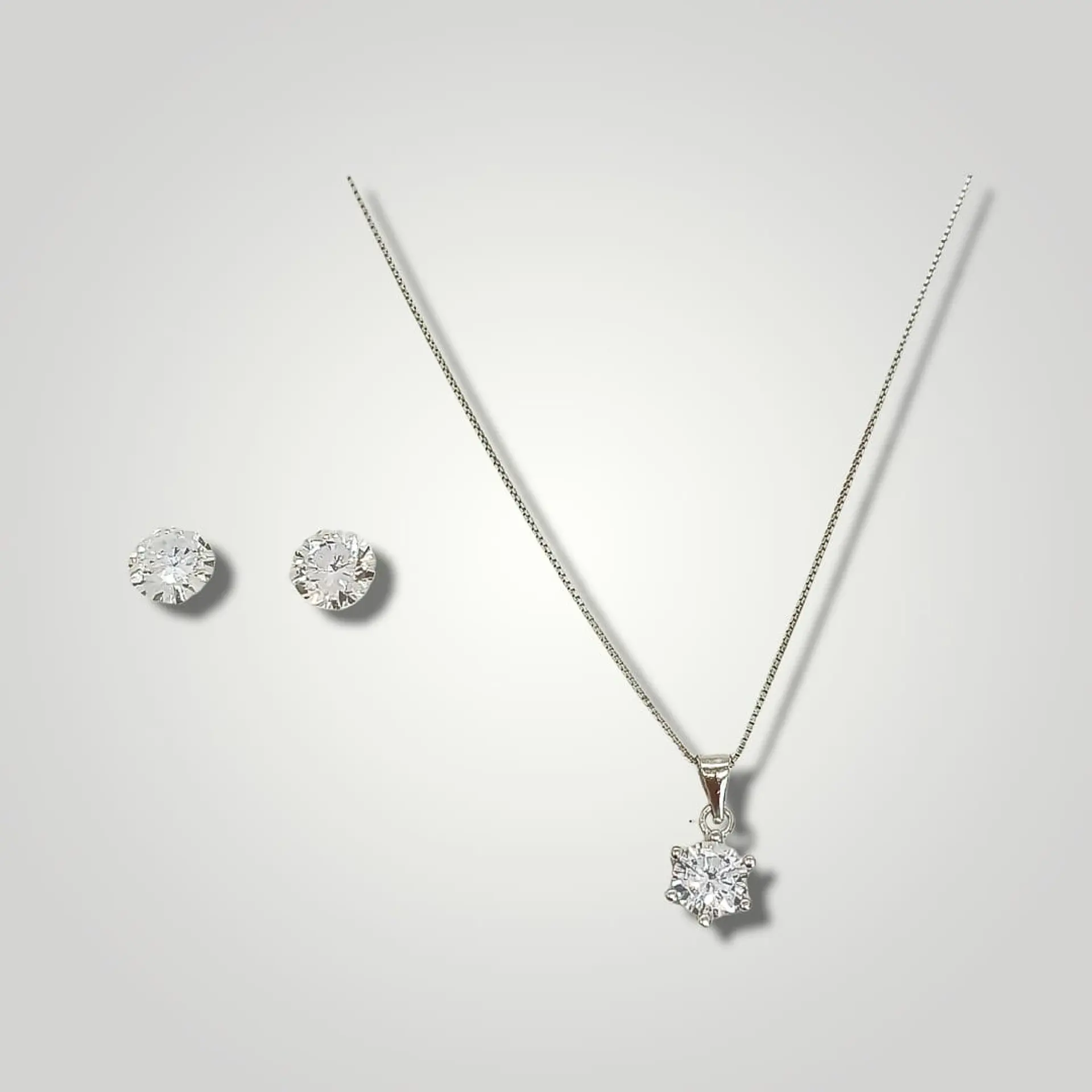 Set Conjunto Cadena Veneciana Aro Punto De Luz Plata Sublime 5