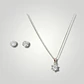 Set Conjunto Cadena Veneciana Aro Punto De Luz Plata Sublime - Miniatura 5