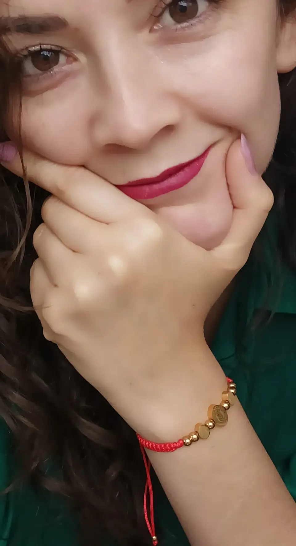 Pulsera Ajustable Medalla Virgen Guadalupe Chapado Oro Amor 7