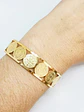 Pulsera Ajustable Medalla San Benito Chapado En Oro Religion - Miniatura 7