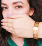 Pulsera Ajustable Medalla San Benito Chapado En Oro Religion - Miniatura 3