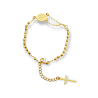 Pulsera Ajustable Rosario Camandula San Benito Chapado Oro 1