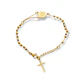 Pulsera Ajustable Rosario Camandula San Benito Chapado Oro - Miniatura 2