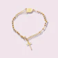 Pulsera Ajustable Rosario Camandula San Benito Chapado Oro - Miniatura 9