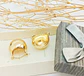 Argollas bote Huggies Esféricas Minimalista chapadas en oro 18k - Miniatura 2