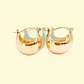 Argollas bote Huggies Esféricas Minimalista chapadas en oro 18k - Miniatura 8