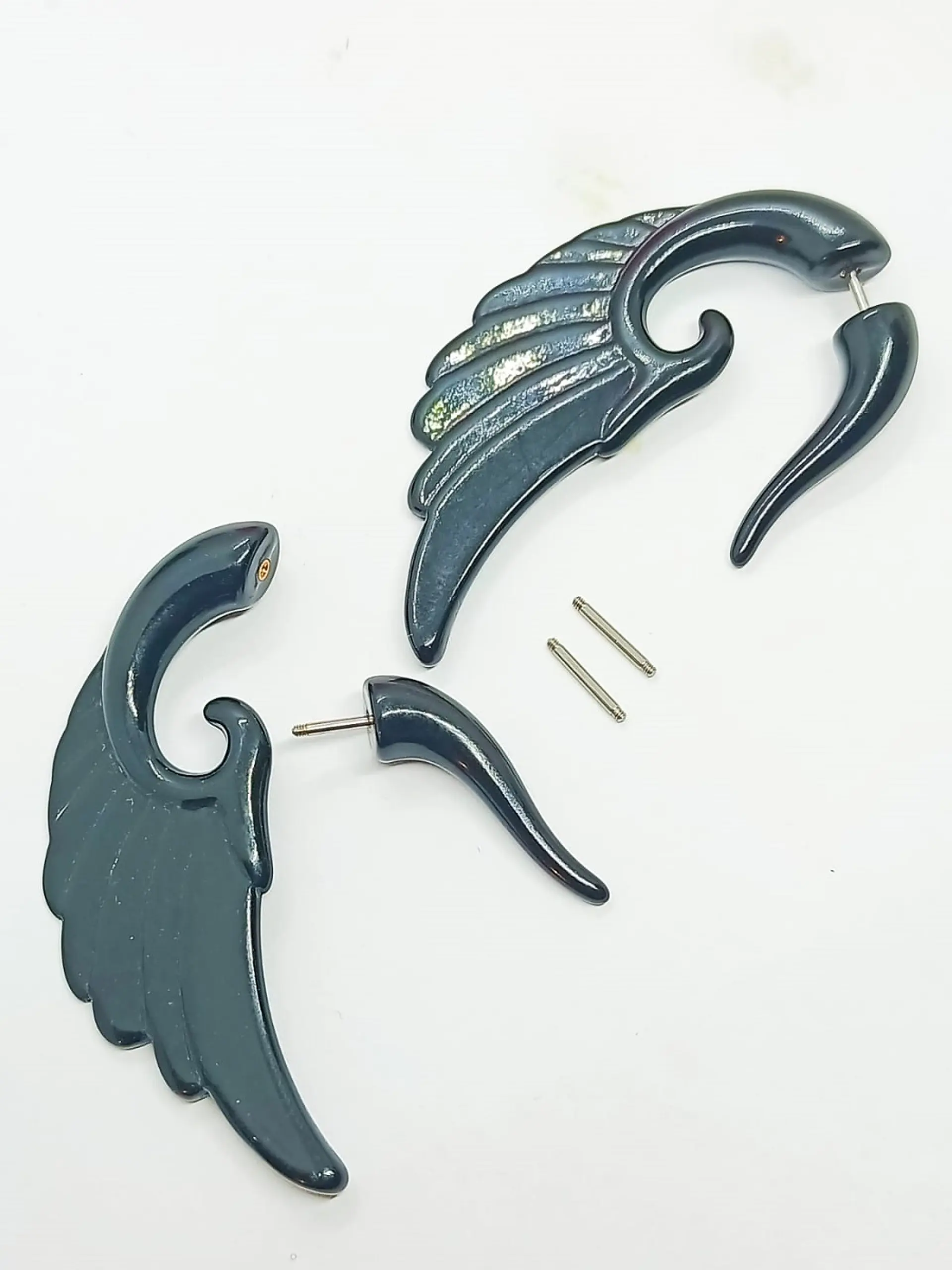 Aros Tribales expansor Alas largas fake Piercing  3