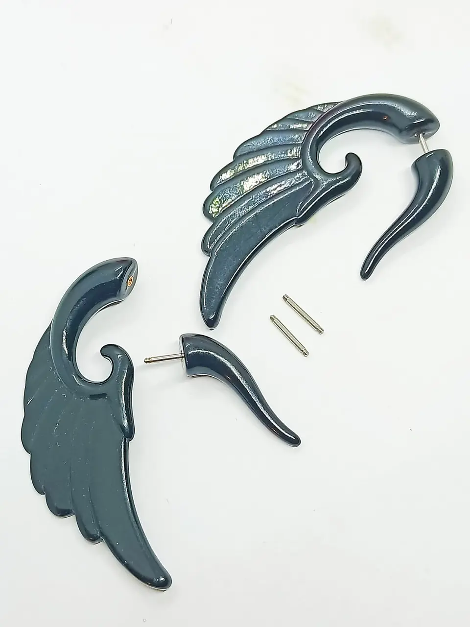 Aros Tribales expansor Alas largas fake Piercing  3