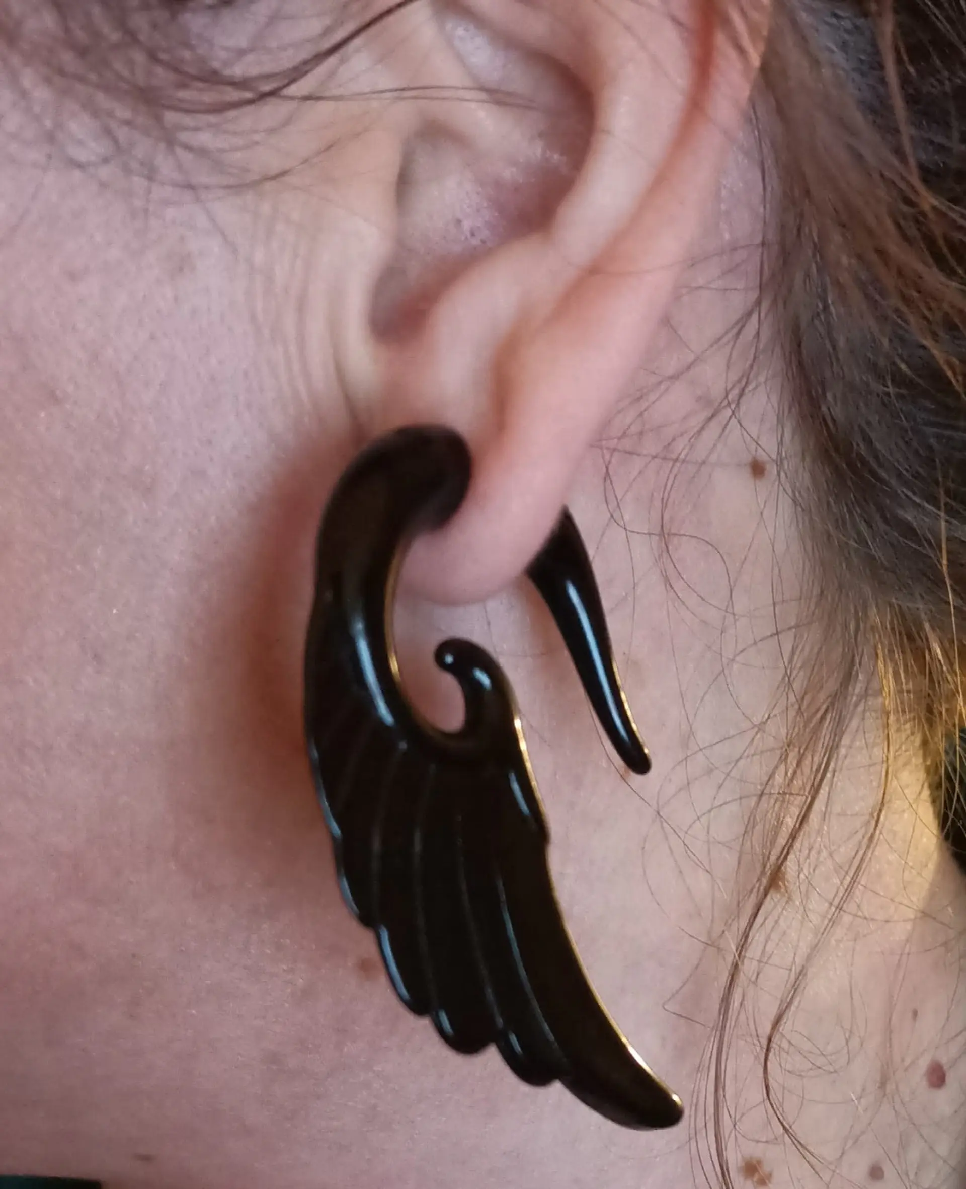 Aros Tribales expansor Alas largas fake Piercing  7