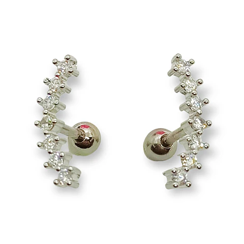 Aros piercing trepadores tapa de seguridad zirconia helix