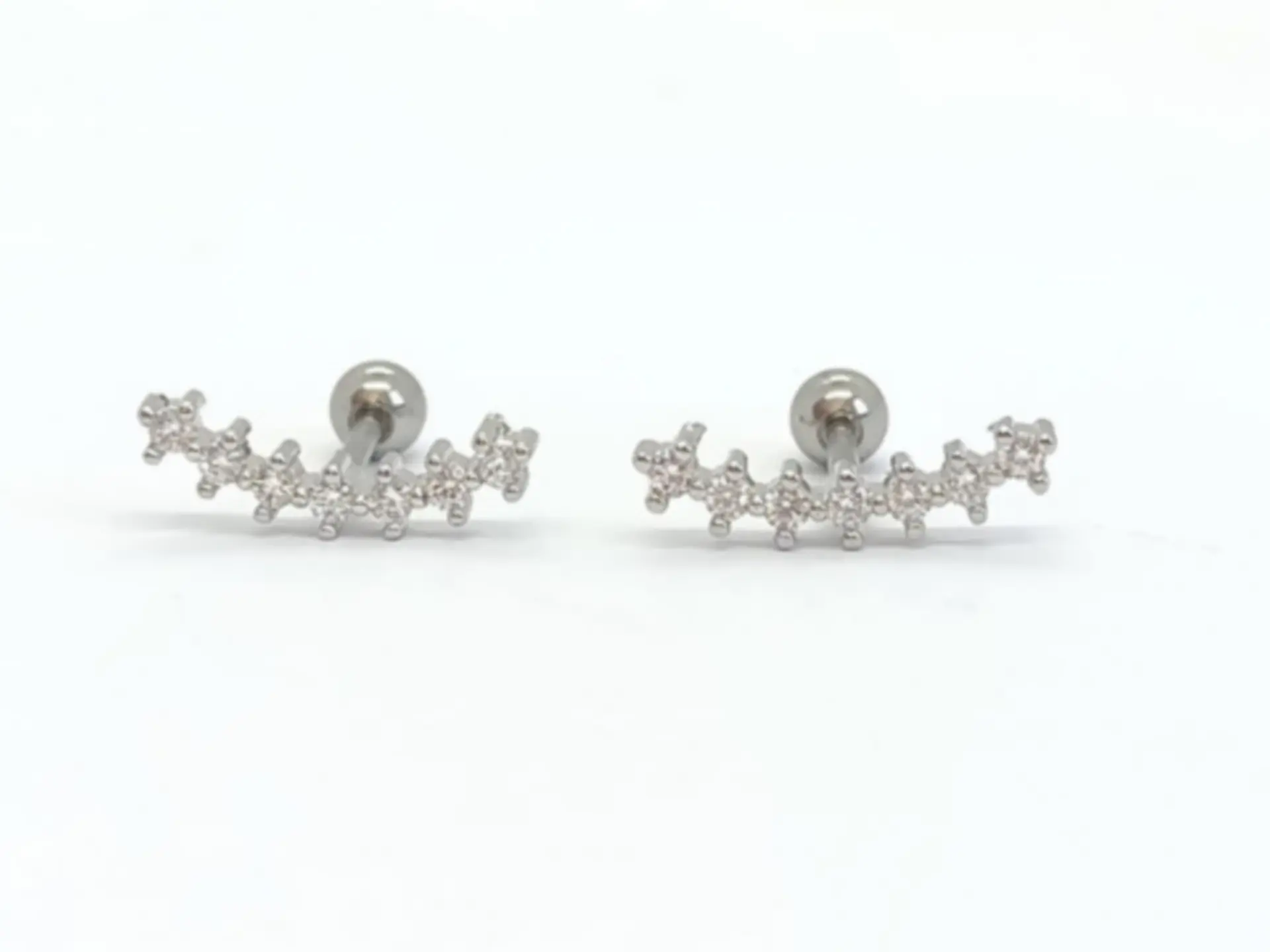 Aros piercing trepadores tapa de seguridad zirconia helix 2