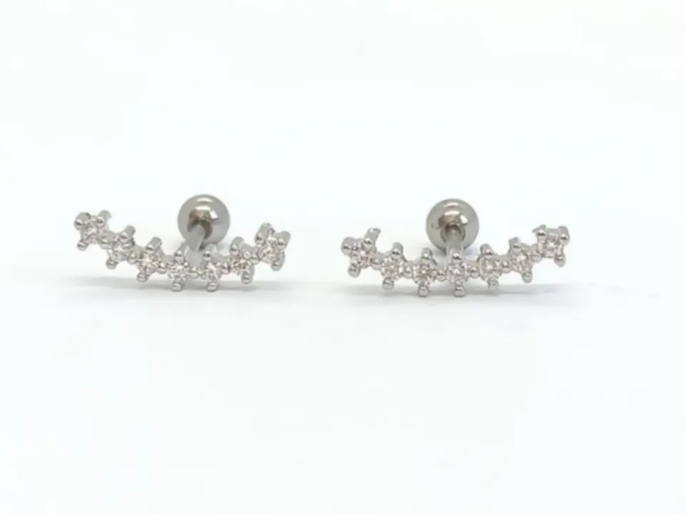 Aros piercing trepadores tapa de seguridad zirconia helix 2