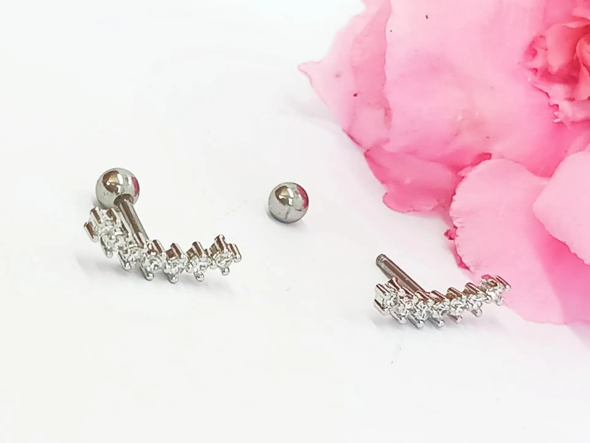 Aros piercing trepadores tapa de seguridad zirconia helix 5