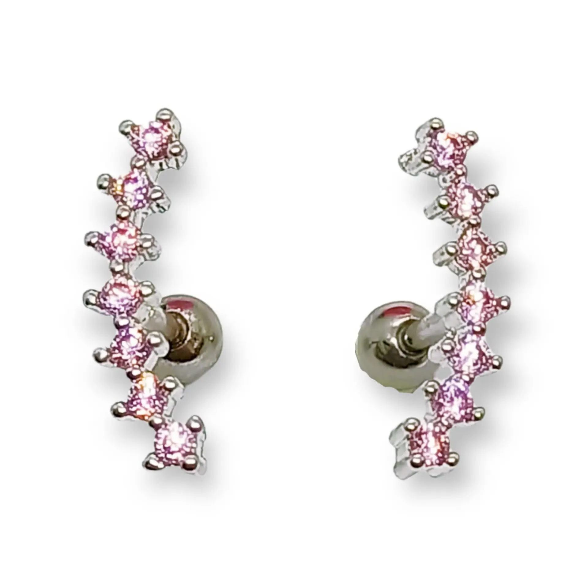 Aros piercing trepadores tapa de seguridad zirconia helix 8