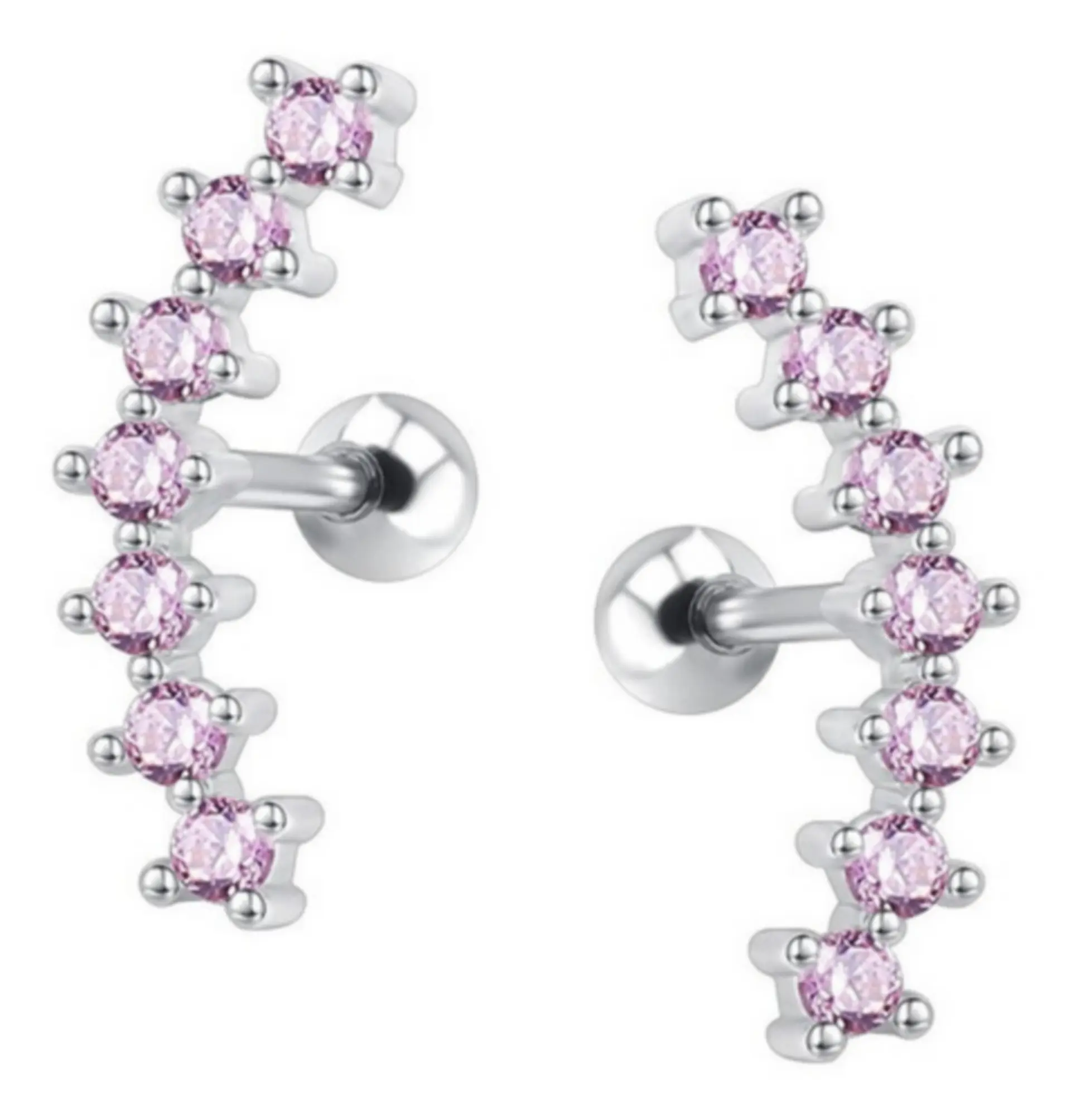 Aros piercing trepadores tapa de seguridad zirconia helix 9
