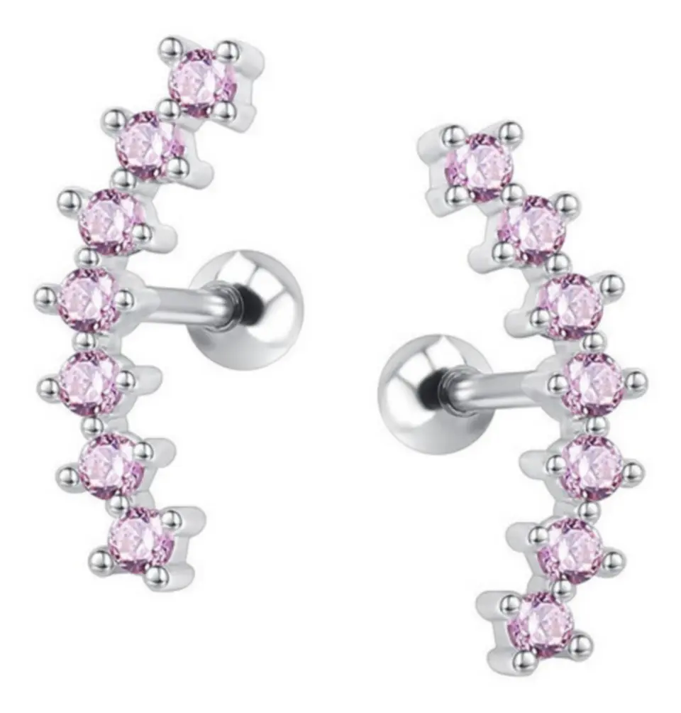 Aros piercing trepadores tapa de seguridad zirconia helix 9