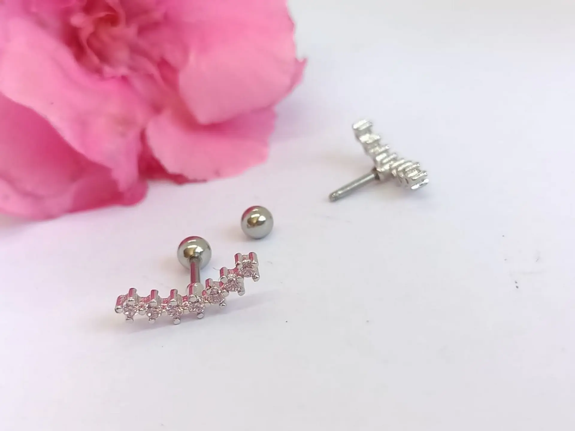 Aros piercing trepadores tapa de seguridad zirconia helix 11