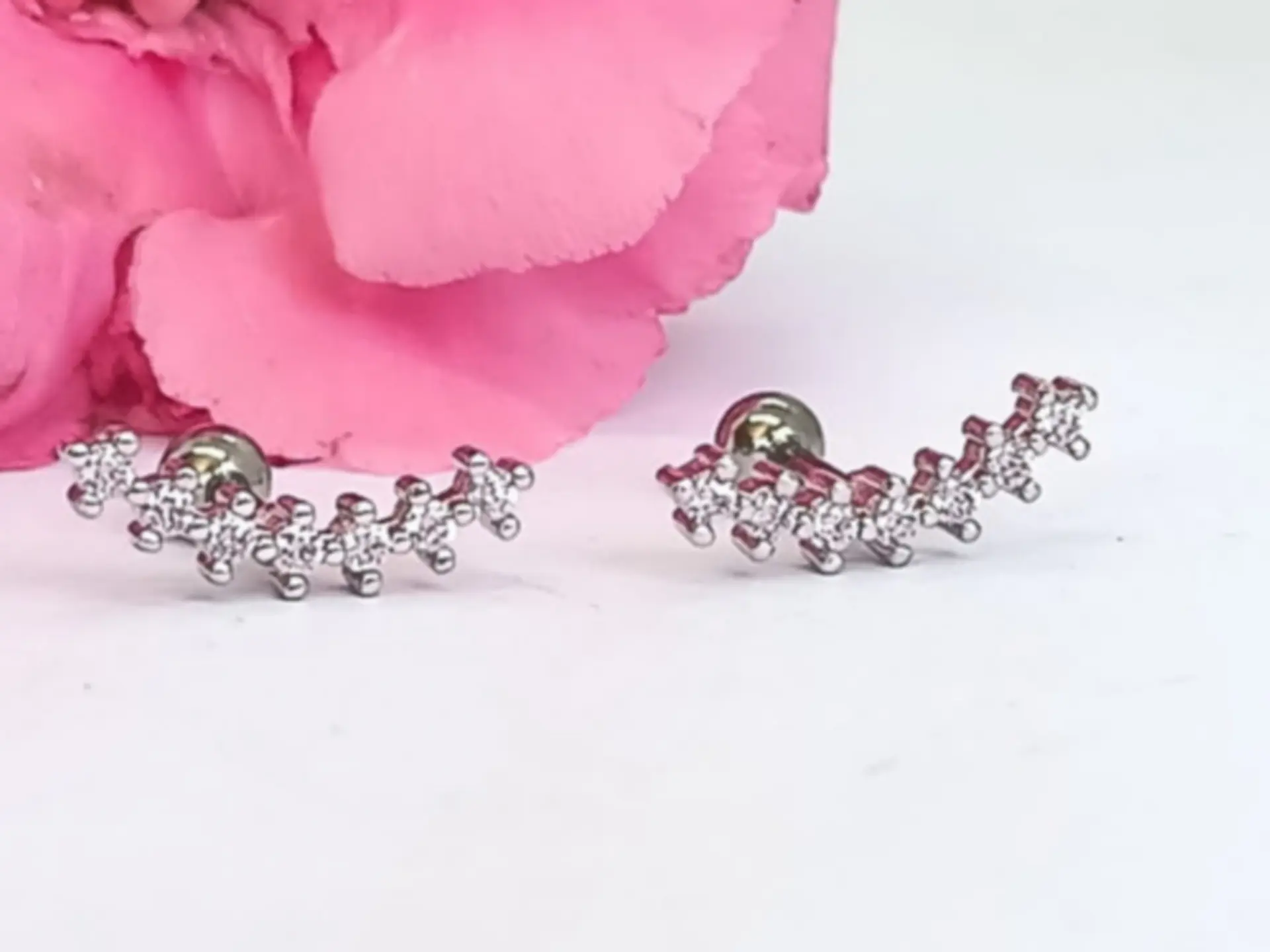 Aros piercing trepadores tapa de seguridad zirconia helix 12