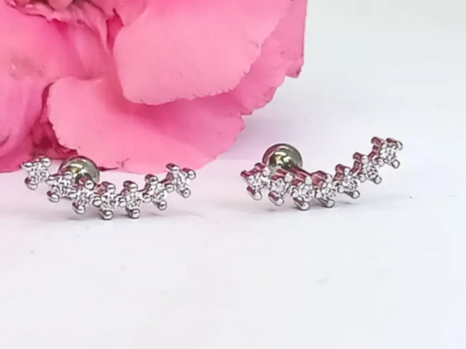 Aros piercing trepadores tapa de seguridad zirconia helix 12