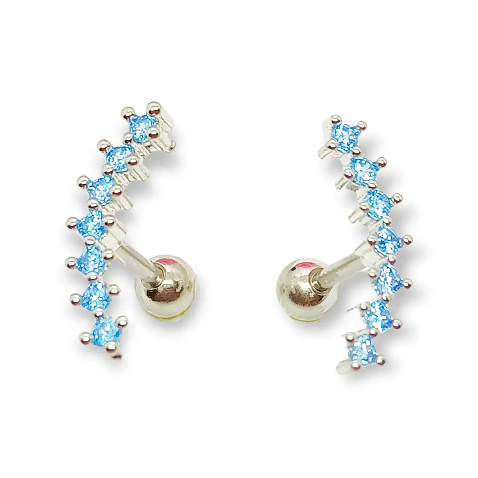 Aros piercing trepadores tapa de seguridad zirconia helix 14