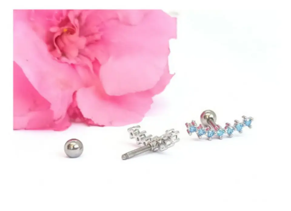 Aros piercing trepadores tapa de seguridad zirconia helix 16