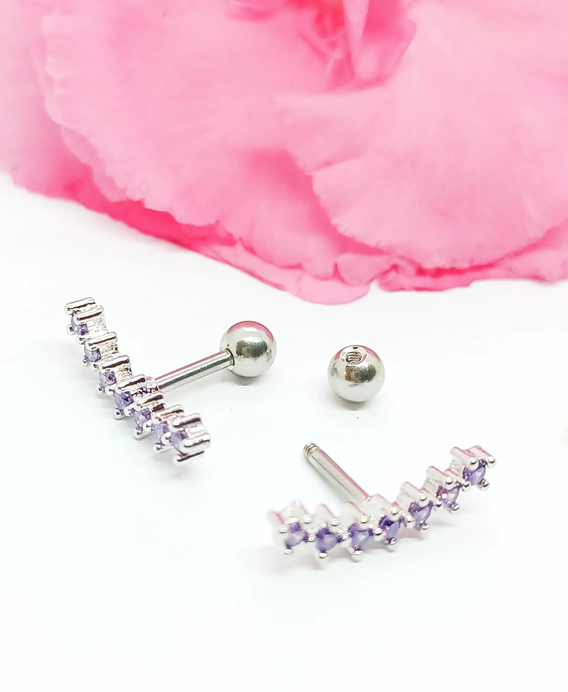 Aros piercing trepadores tapa de seguridad zirconia helix 21