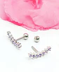 Aros piercing trepadores tapa de seguridad zirconia helix - Miniatura 21