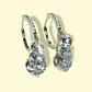 Argollas Huggies Zirconios pavé chapado en plata fina ley S925 - Miniatura 7