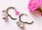 Argollas Huggies Zirconios pavé chapado en plata fina ley S925 - Miniatura 8