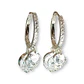 Argollas Huggies Zirconios pavé chapado en plata fina ley S925 - Miniatura 10