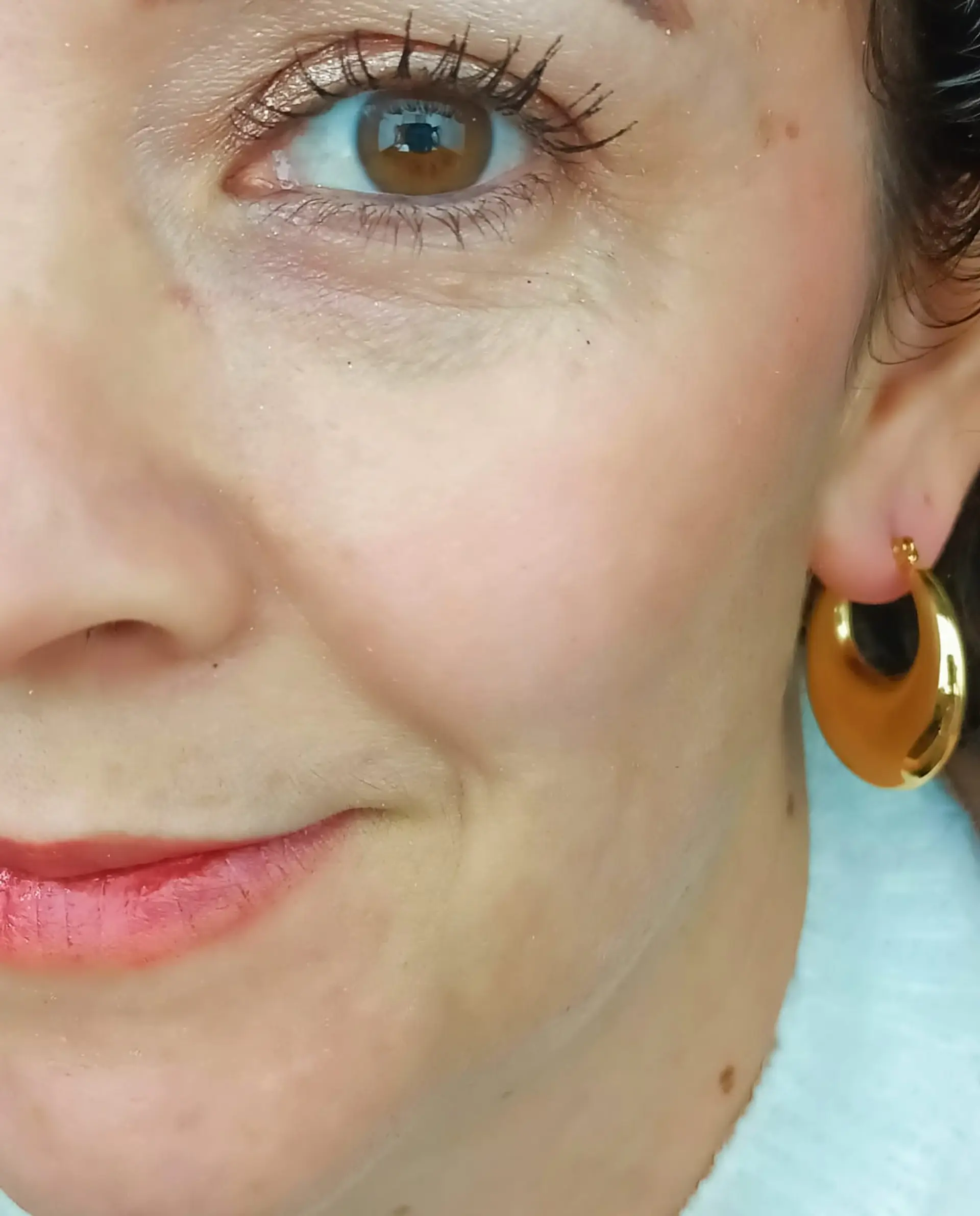Aros Bote Chunky Minimalista Inflada Chapado En Oro  6