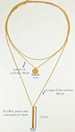 Colgante Multicapa Collar Moderno Minimalista Chapado En Oro 18kl - Miniatura 11