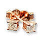 Aros Punto De Luz Plata Baño Oro rosa 18k 3mm Gema Moissanite  - Miniatura 10