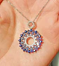 Set Collar Joya Zafiro Azul Aros Plata 925 Gema Saphire Blue - Miniatura 4