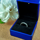 Anillo Pila Plata 925 Corazones Zirconia Compromiso Apilable 2