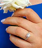 Anillo circón corte Corazón Plata fina ley S925 Compromiso Solitario - Miniatura 6