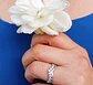 Anillo forma corona decorado con circonios Plata fina ley S925 Compromiso Apilable - Miniatura 3