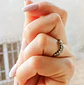 Anillo forma corona decorado con circonios Plata fina ley S925 Compromiso Apilable - Miniatura 9