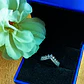 Anillo forma corona decorado con circonios Plata fina ley S925 Compromiso Apilable - Miniatura 2