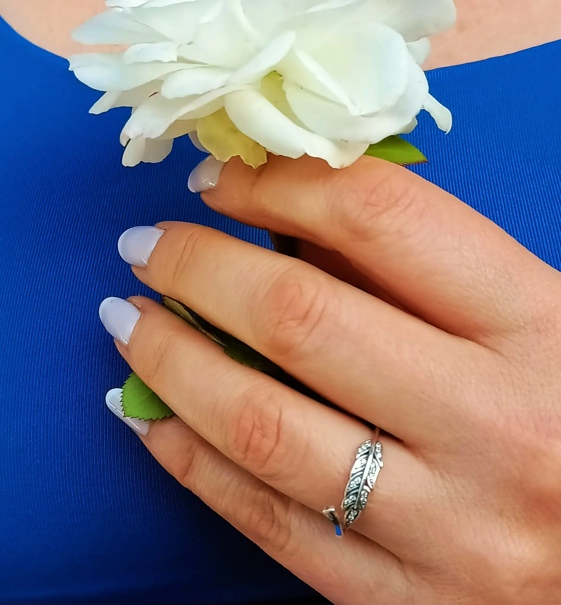 Anillos plumas alas zirconia plata 925 ajustable 3